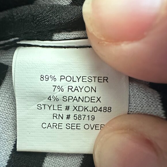 Striped Black & Gray Open Front Cardigan Blazer S Ny Collection - Picture 4 of 9